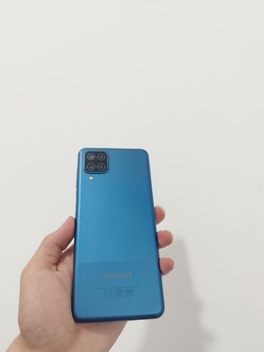 samsung s4: Samsung Galaxy A12, 64 ГБ, цвет - Синий, Кнопочный, Отпечаток пальца