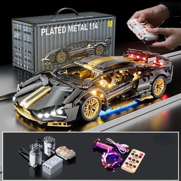 Игрушки: Конструктор Lamborghini Black 🔥с Led освещением 1200 деталей