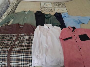 Köynəklər: Рубашки,б/у. Размеры указаны на фото (S,M,L,XL). Есть еще джемпер — 11
