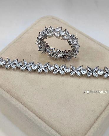 Серебряные наборы украшений: Серебряный браслет+ кольцо Серебро 925 пробы Дизайн Италия Для — 4