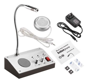 Mikrofonlar: Dual-way intercom system for counter •Model:RL-9908 •Heç bir düyməyə
