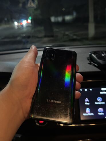 самсунг 30а: Samsung Galaxy A51, Колдонулган, 64 ГБ, түсү - Кара, 2 SIM