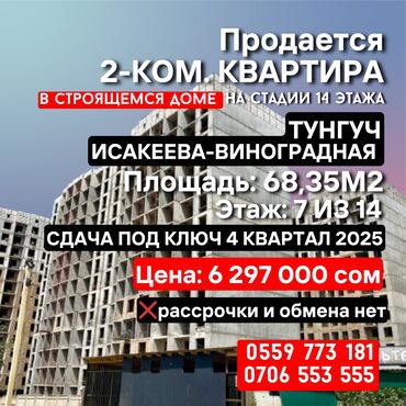 молодая гвардия московская: 2 бөлмө, 68 кв. м, Элитка, 7 кабат