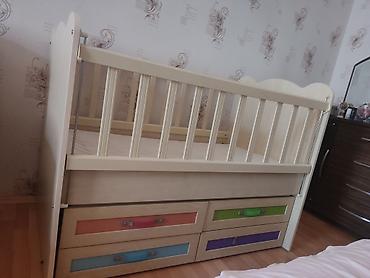 divan kontakt home: Uşaq beşiyi – çekmecəli, tənzimlənən ön tərəfli - Material: ağac/LDSP — 1