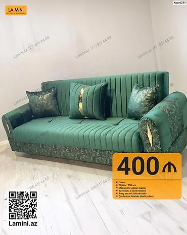 Диваны: Məhsul: Divan (Kod: 6211) - Ölçü: 250 sm - Mexanizm: Açılan, bazalı — 1