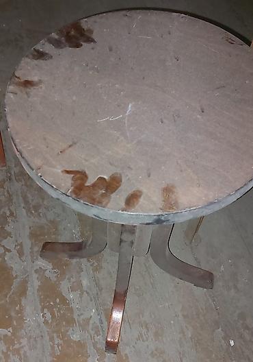 Dairəvi köməkçi masa / Petrof Pianino taburesi. - Material: tam ağac