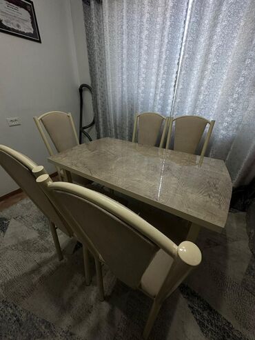 расположение кухонной мебели: Ашкана үстөлү жана отургуч, түсү - Саргыч боз
