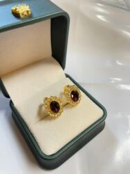 Minđuše: Naslov: Minđuše – 850 din/par Opis: Elegantne minđuše sa crvenim — 5