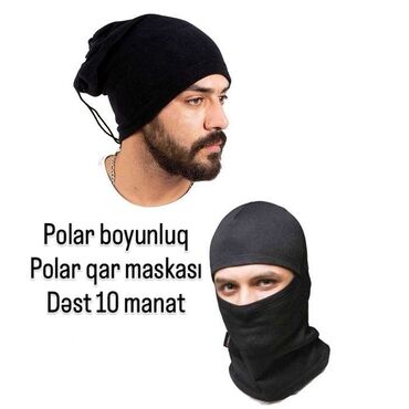 boks elcekleri qiymeti: Polar boyunluq və polar qar maskası dəsti - Material: yumşaq və isti