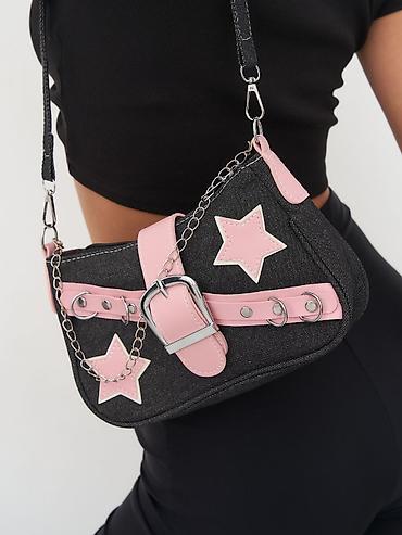 Аксессуары: Y2K Star Bag — стильная сумка с яркими акцентами звезд, ремешком с — 6