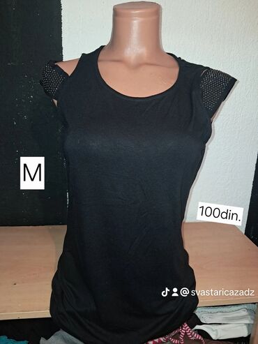 Majice kratkih rukava: Ženske bluze/majice – više modela - Crna majica sa srebrnim na lalafo.rs — 10 Majice kratkih rukava: Ženske bluze/majice – više modela - Crna majica sa srebrnim — 10