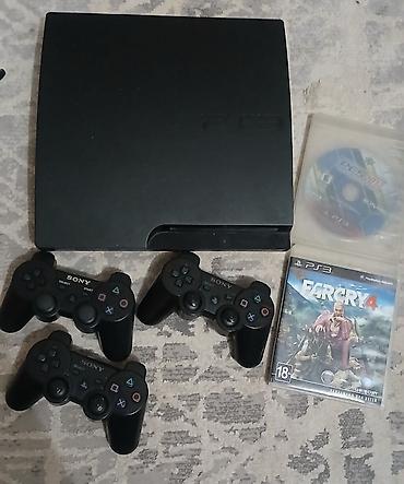 гейлер: Sony PlayStation 3 Slim (чёрная) со всеми проводами не надо ничего — 1