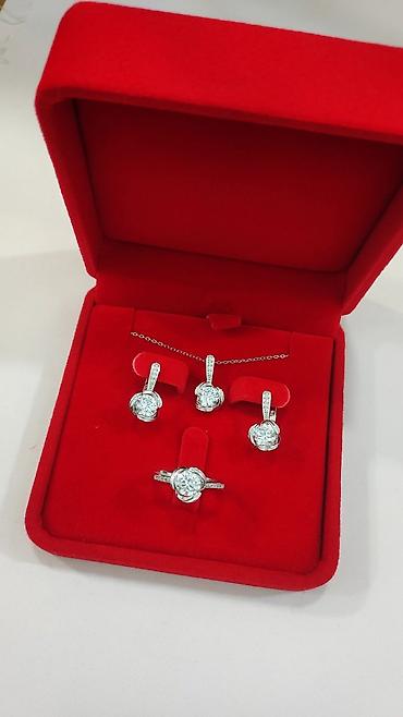 Серебряные наборы украшений: Серебряный Набор+ Цепочка Дизайн Италия Серебро 925 пробы Размеры — 4