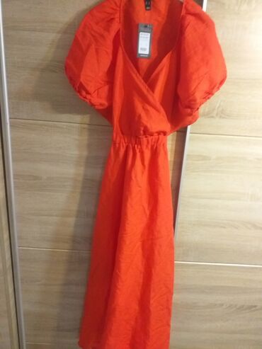 haljine duge svečane: New Look XL (EU 42), color - Red, Cocktail, Short sleeves