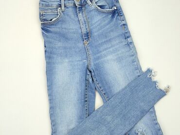 jeansowe rozkloszowane spódniczka: Jeansy, S, stan - Dobry