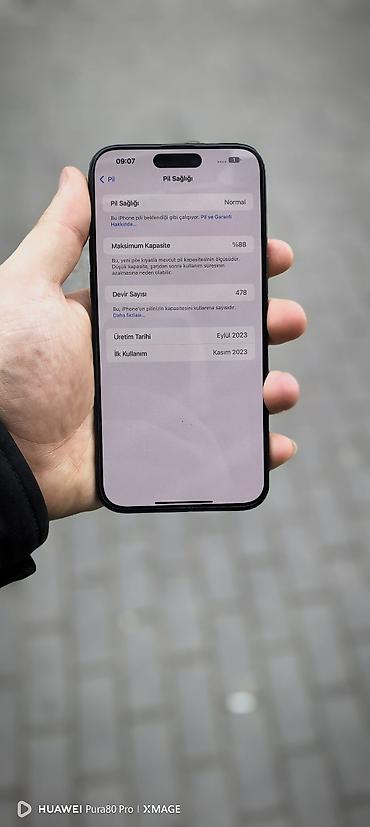 macbook pro 14: IPhone 15 Pro Max, 256 GB, Black Titanium, Face ID, Zəmanət, Sənədlərlə — 5