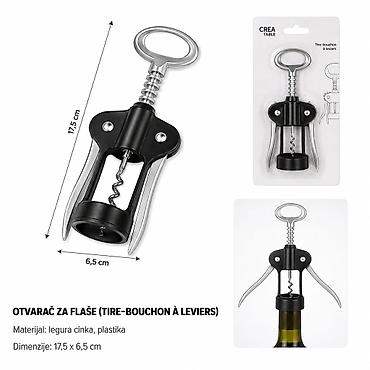 KMT crni otvarač za flaše sa polugama (Tire-bouchon à leviers) -