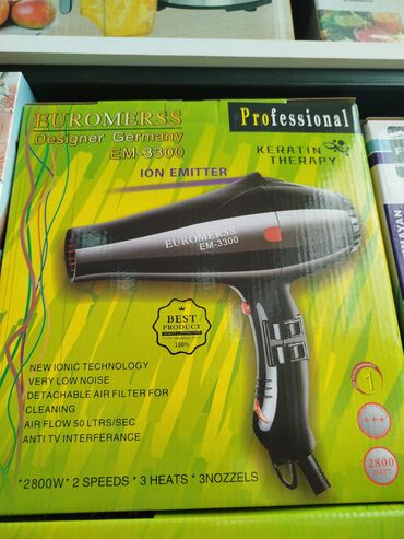 Kosmetika: EUROMERSS EM-3300 Professional fen - İon emitter: yeni ion