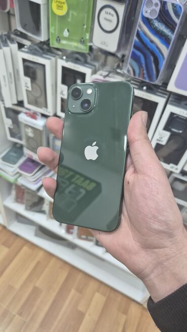 Apple iPhone: IPhone 13, 128 GB, Alpine Green, Simsiz şarj, Face ID