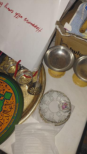 masaustu dest: Dekorativ masa aksesuarları dəsti Tərkib: - Ağ-çəhrayı tonlarda — 3
