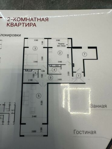 дом продаж: 2 бөлмө, 76 кв. м, Элитка, 8 кабат, ПСО (өзү оңдоп түзөтүп бүтүү үчүн)