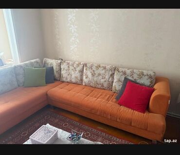 Divan və masa dəstləri: Künc divan, Parça