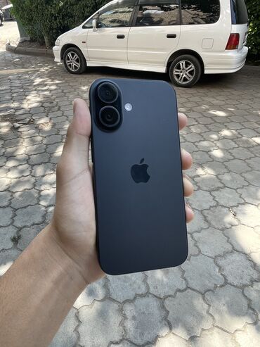 смартфоны до 16 гб: IPhone 16, Колдонулган, 128 ГБ, Jet Black, 100 %