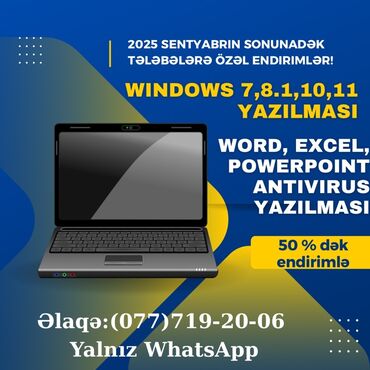Televizorlar: Bu xidmət noutbuklar üçün Windows əməliyyat sistemlərinin (7, 8.1, 10