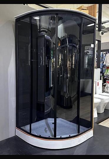 Душевые кабины: Душевая кабина Полукруглая, Размер: 215 x 90 см — 1