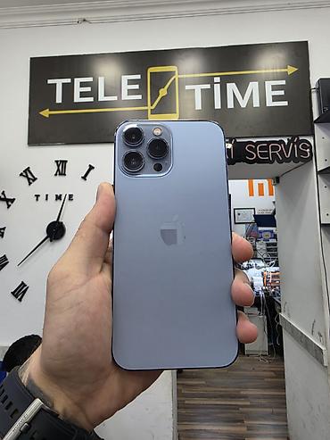 iphone 7 2013: IPhone 13 Pro Max, 128 GB, Sierra Blue, Zəmanət, Simsiz şarj, Face ID — 1