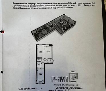 esentai: 2 комнаты, 66 м², 2 этаж, ПСО (под самоотделку) — 4