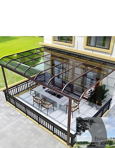 Навесы: Навес, Арочный, Металл, Поликарбонат, Установка — 3