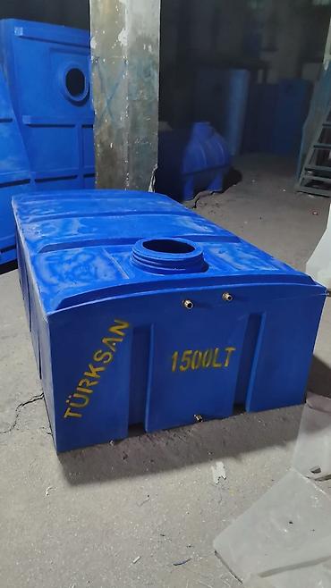 Ev və bağ: Türksan 1500 litr düz formalı su çəni - Həcm: 1500 LT (üzərində qeyd — 2