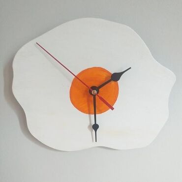 plis materijal za haljine: Wall clock, color - White, Used