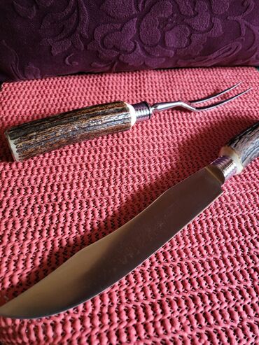 Noževi: Set nov za secenje mesa rosfraj italijanski 70te. Set za secenje — 9