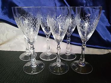 murano staklo: Lux kristal case za vino iz 60ih god,rucni rad Peill i Putzler — 9