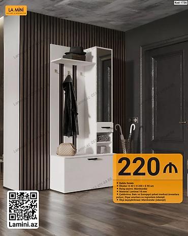 Dolablar: Dəhliz dolabı – La Mini - Ölçülər: D 40 × H 200 × E 90 sm - Rəng — 1