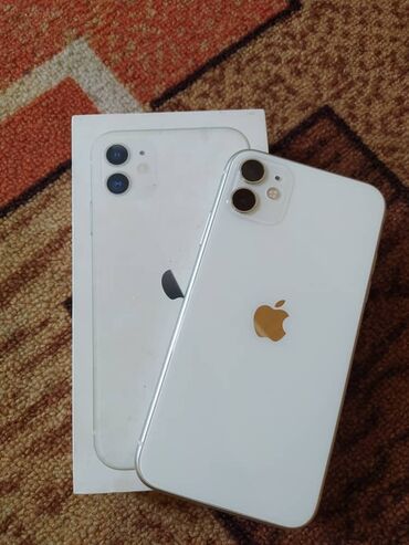 продажа комплектующих для ноутбуков: IPhone 11, Колдонулган, 128 ГБ, Ак, Куту, 77 %