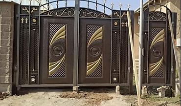Распашные ворота: Кованные ворота из металла - Тип: распашные уличные ворота с — 10