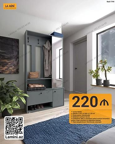 ara kesmeler: Dəhliz dolabı – La Mini - Ölçülər: 40 d x 200 h x 120 e sm - — 1