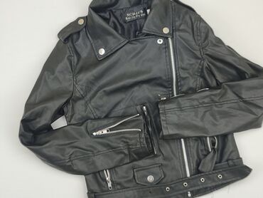 hm spódnice skórzane: Leather jacket, S (EU 36), condition - Fair