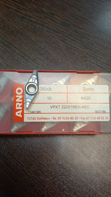 İstehsal avadanlığı: Dəzgah alətləri və kəsici lövhəciklər (freze və torna üçün) — 19