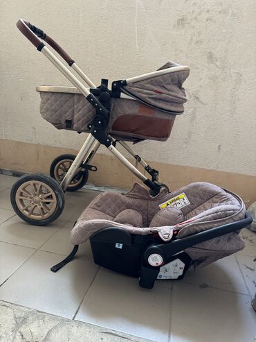 коляска чамодан: Балдар арабасы, түсү - Күрөң, Колдонулган
