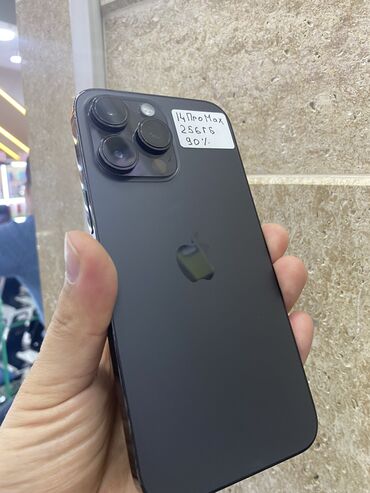 айфон про мах 14: IPhone 14 Pro Max, Б/у, 256 ГБ, Черный, Защитное стекло, Чехол, Кабель, 90 %