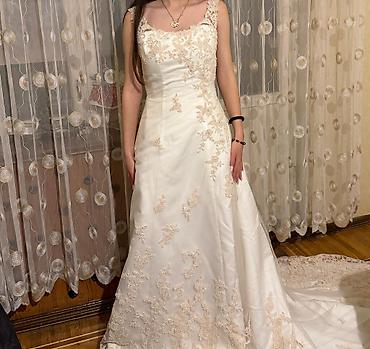 strap: Gəlinlik – straplez model, uzun quyruqlu, A-kəsim siluet.munasib — 5