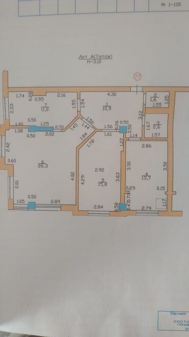Продажа квартир: 3 комнаты, 82 м², Элитка, 7 этаж, Евроремонт