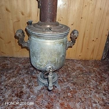 Mətbəx texnikası: Klassik kömür/sobaya qoşulan samovar - Material: metal gövdə — 2