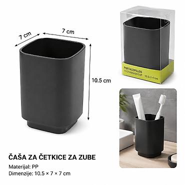 KMT Kvadratna čaša, crna 3213100 Elegantna, kvadratna čaša za četkice