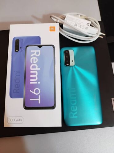 телефон флай 554: Xiaomi, Redmi 9T, Б/у, 128 ГБ, цвет - Голубой, 2 SIM