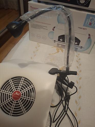 ventilatör: Manikür üçün toz yığan cihaz + masaya bərkidilən LED işıq - — 3